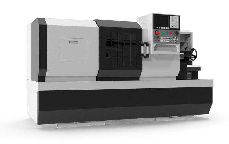 3D model of a CNC lathe