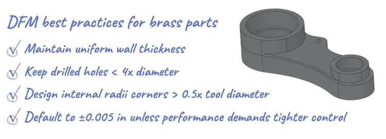DFM best practices for brass parts