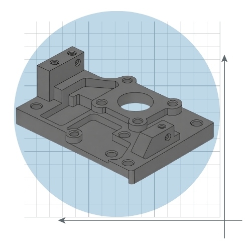 Steel part on cartesian plane